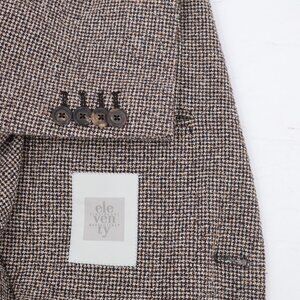 Eleventy First Class sport coat Men's 36 cotton linen unstructured houndstooth
